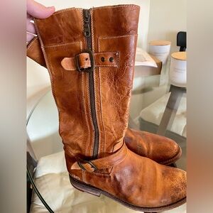 Bed|Stu gogo lug boot in tan rustic (Goodyear welt)